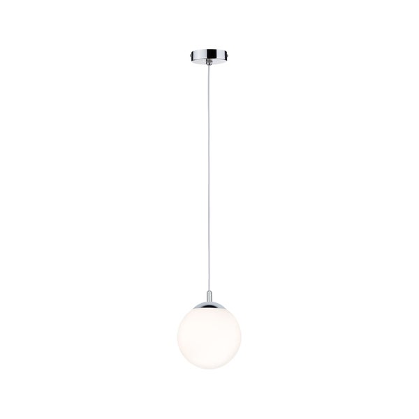 Pendelleuchte Globe IP44 E27 max. 20W Satin, Chrom dimmbar