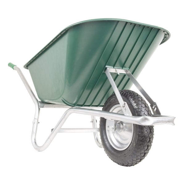 Schubkarre BPA KITPL100ZS2 – 100 Liter, verzinkter Rahmen, Luftrad, Kunststoffwanne