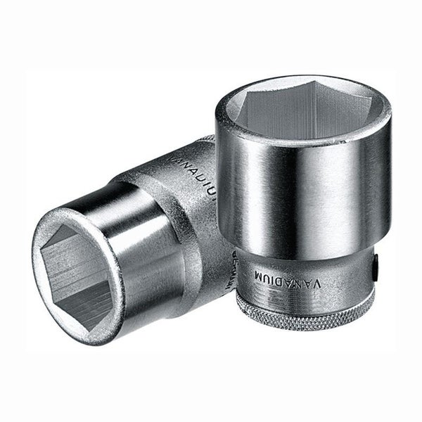 Zwei Sechskant-Steckschlüsseleinsätze aus Vanadium-Stahl.