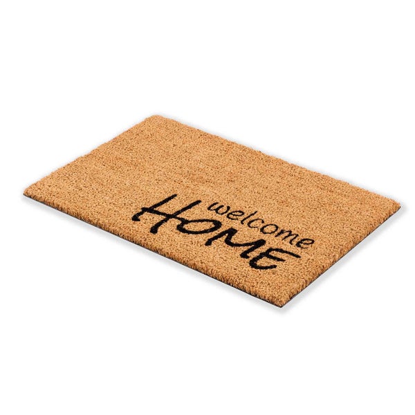 Fußmatte aus Kokosfaser mit der Aufschrift Willkommen Zuhause