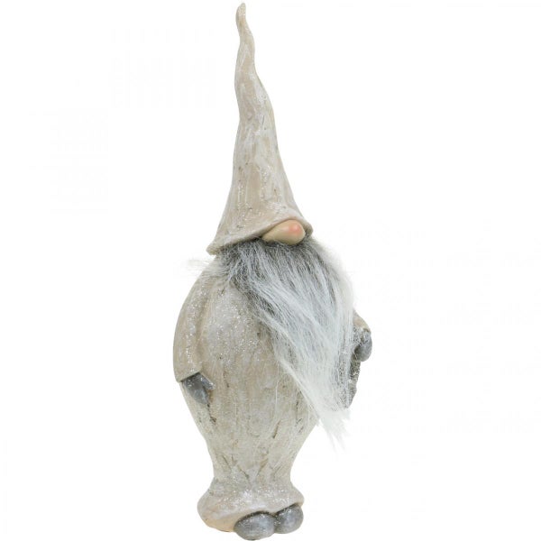 Dekorativer Zwerg mit Bart und Mütze als Weihnachtsdekoration