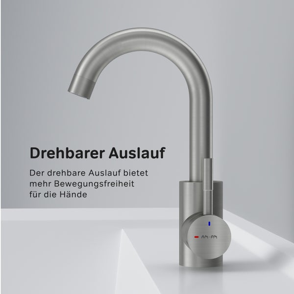 Drehbare Küchenarmatur aus Metall