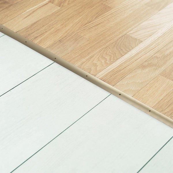 FLOORDIREKT Übergangsprofil - Übergang zwischen Bodenbelägen - Breite: 30 mm - Sahara - Vorgebohrt - 100 cm