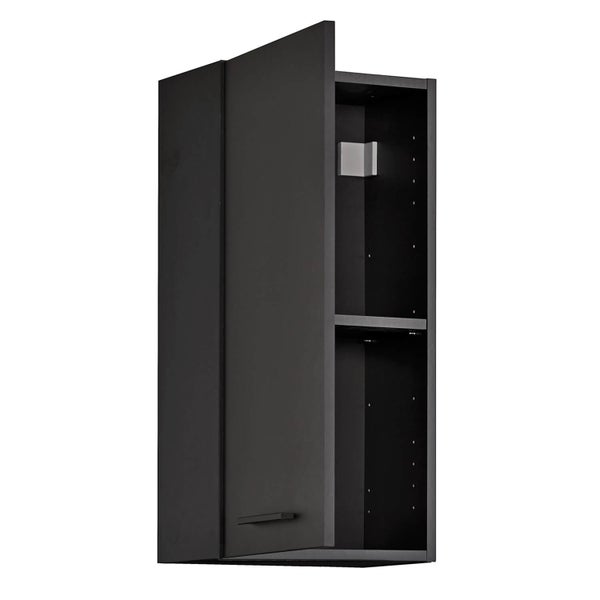 Hängeschrank Bad Anthrazit 'Der Bademeister', Badschrank, Apothekerschrank oder Medizinschrank schmal aus Holz in 71x35x22 (HxBxT in cm), auch als Badmöbel Set