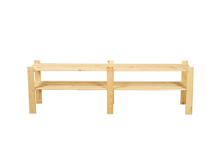 PROREGAL Holzregal Pinepeak HxBxT 50 x 170 x 28 cm 2 Fachboden 1,2 cm Dickes Kiefernholz Natur