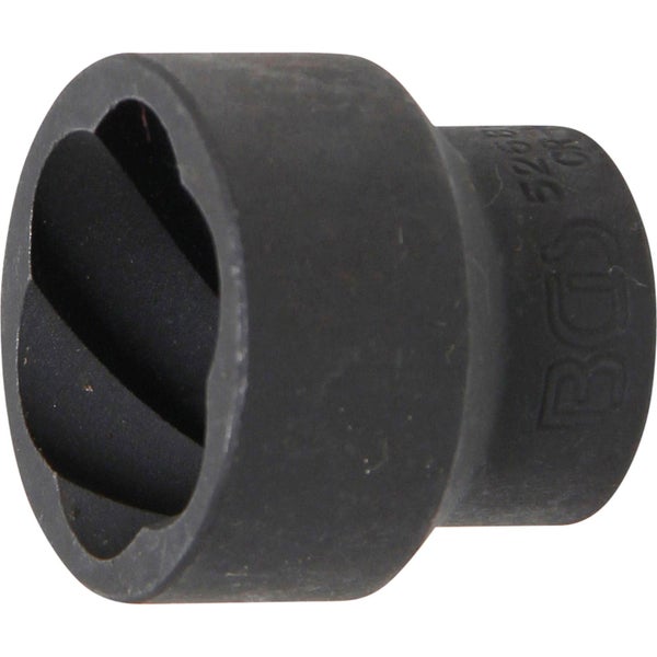 BGS Spiral-Profil-Steckschlüssel-Einsatz / Schraubenausdreher Antrieb Innenvierkant 12,5 mm (1/2) SW 27 mm - 5268-27