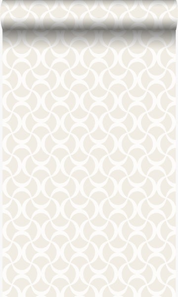 Origin Wallcoverings Tapete grafisches Muster Weiß - 53 cm x 10.05 m - 345737