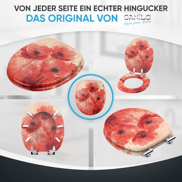 Sanilo Toilettensitz mit Mohnblumen-Motiv