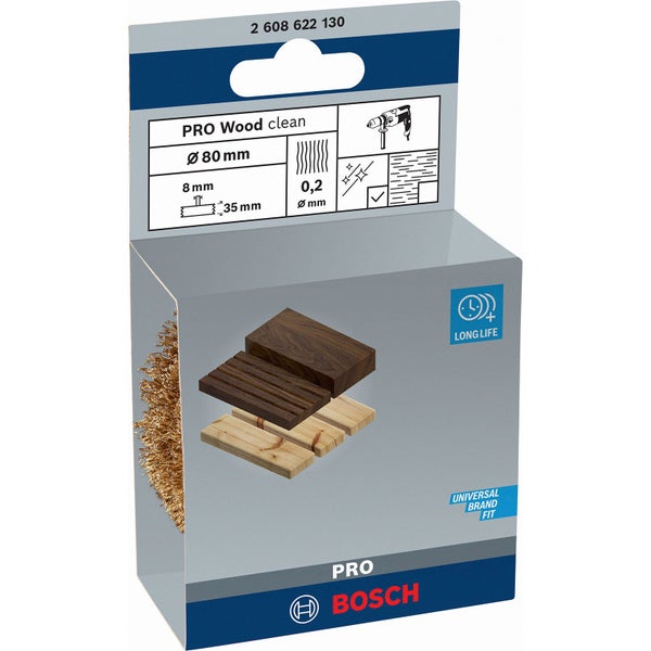 Bosch PRO Metal clean Scheibenbürste 80 x 0,20 mm gerader Schaft - 2608622130