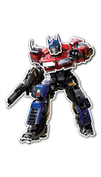 Wandtattoo Transformers Optimus Prime, detailreiches Motiv mit Waffe.