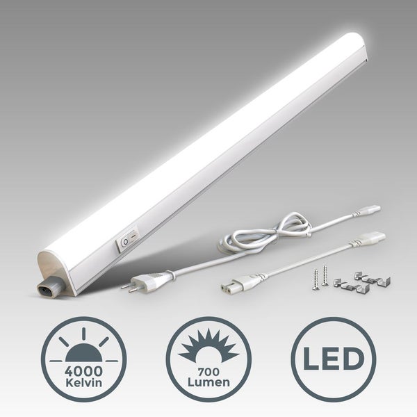 Unterbauleuchte - 8W, 800lm, LED, Stecker, erweiterbar, neutralweiß, weiß