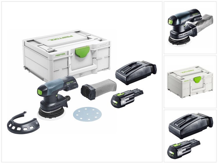 Festool ETSC 125-Basic Akku Exzenterschleifer 18 V 125 mm Brushless + 1x Akku 3,0 Ah + Ladegerät + Systainer