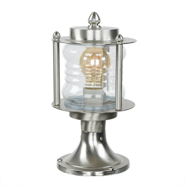 Laterne aus Metall und Glas mit Leuchtmittel