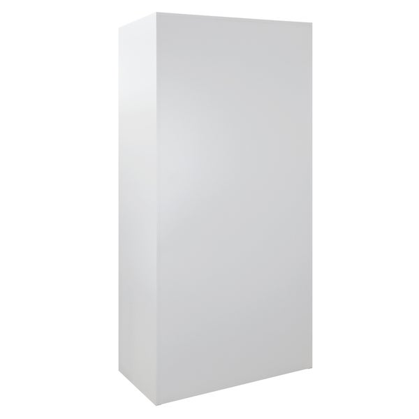 PROREGAL Flügeltürenschrank Owl mit 4 Fachboden HxBxT 195 x 92 x 42 cm Lichtgrau Blau