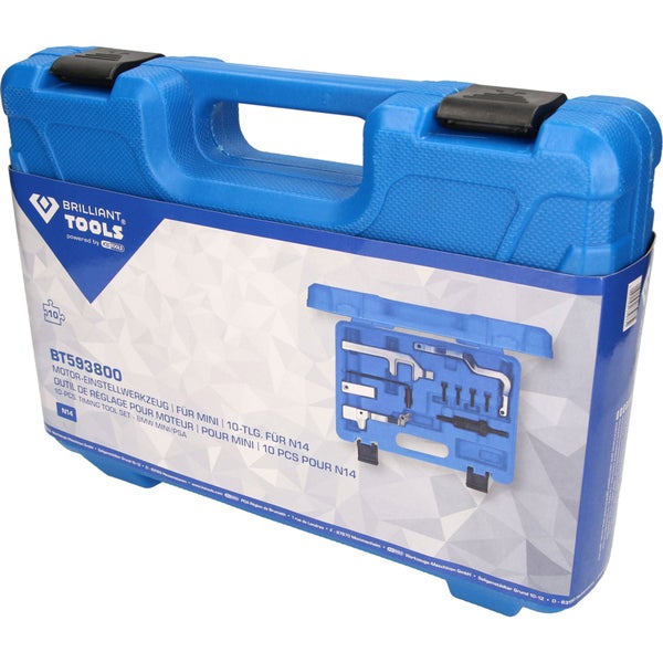 Brilliant Tools Motor-Einstellwerkzeug für Mini, 10-teilig, im blauen Werkzeugkoffer