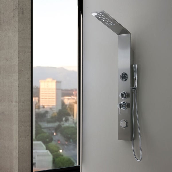 Duschpaneel mit Kopfbrause und Handbrause für das Badezimmer.