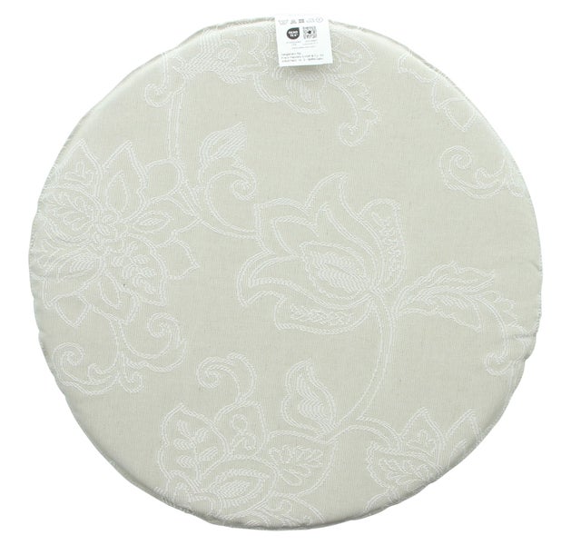 FRANK FLECHTWAREN | Sitzkissen Romantique, rund, BAUMWOLLE, POLYESTER, Ø 40 x 2 cm