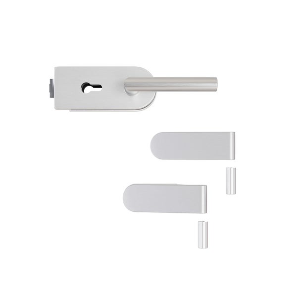 Türbeschlag aus Edelstahl mit Schlüsselloch und Montagematerial