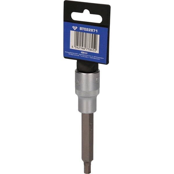 Brilliant Tools Steckschlüssel-Einsatz mit Innensechskant, 100 mm Länge, 6 mm Schlüsselweite