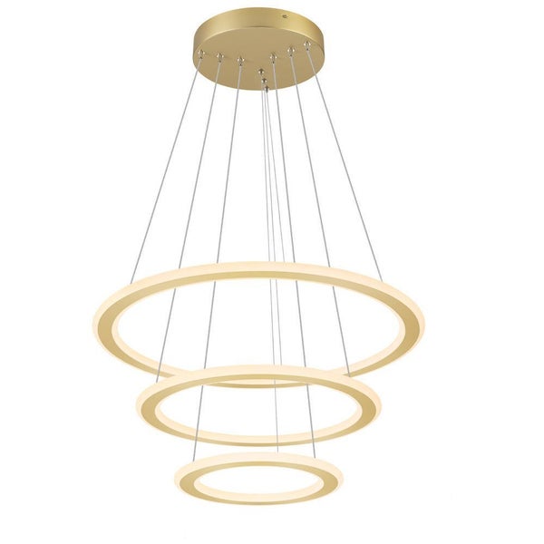LED Pendelleuchte One Flat in Gold 58W 3700lm