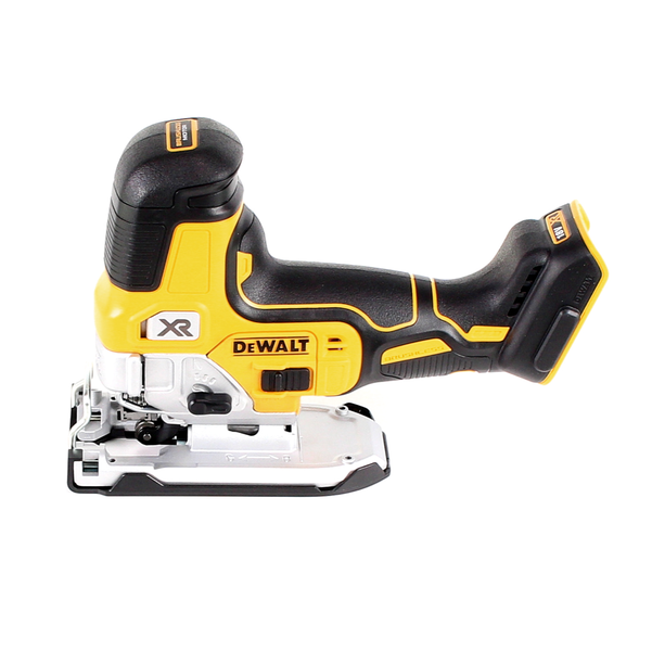 DeWalt Akku-Stichsäge 18 Volt XR mit bürstenlosem Motor, Knaufgriff und stabiler Fußplatte.
