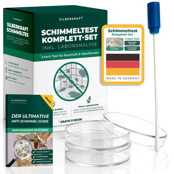 Schimmeltest Komplett-Set inklusive Laboranalyse, E-Book und Testutensilien