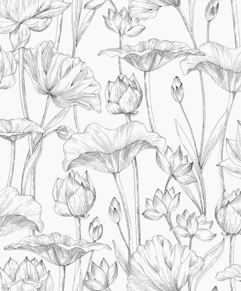 Masureel Tapete Blumen Weiß - 53 cm x 10.05 m - 631975
