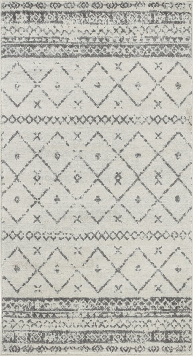 Berber Etnhischer Teppich - Weiß/Grau - 80x150cm - MYA