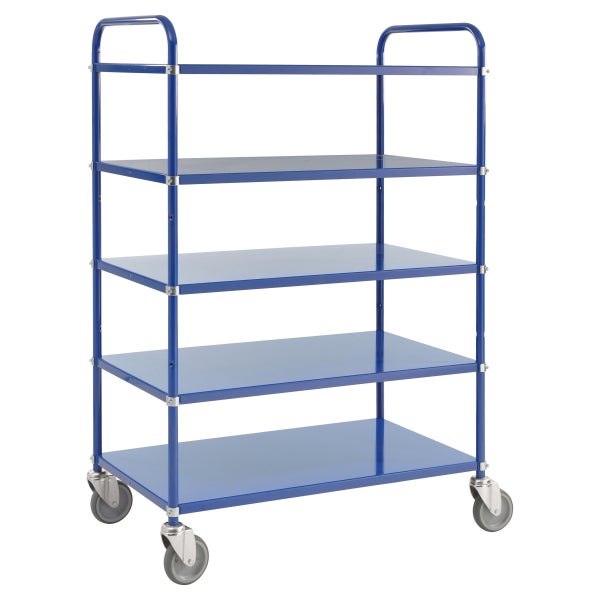 Servierwagen mit vier Ablageflächen und Rollen