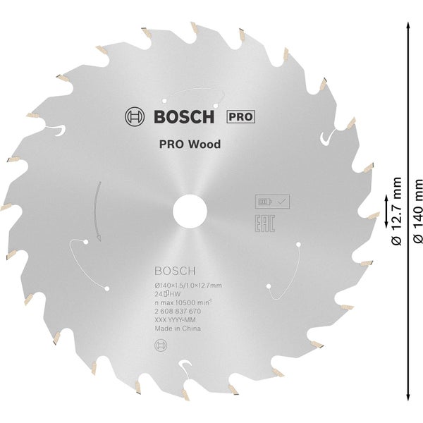 Bosch Pro Holzsägeblatt mit 140 Millimeter Durchmesser