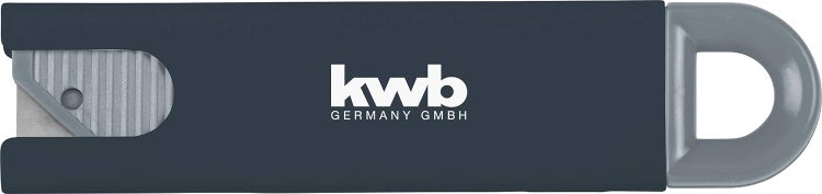 kwb 13000 Mini Sicherheits-Messer imTaschenformat, extra scharf,Cutter mit automatischem Klingen-Rückzug, 4-seitignutzbare Klinge, schwarz, 39 x 29