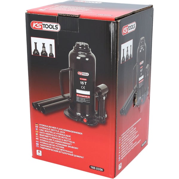 Schwarzer 15 Tonnen Wagenheber von KS Tools