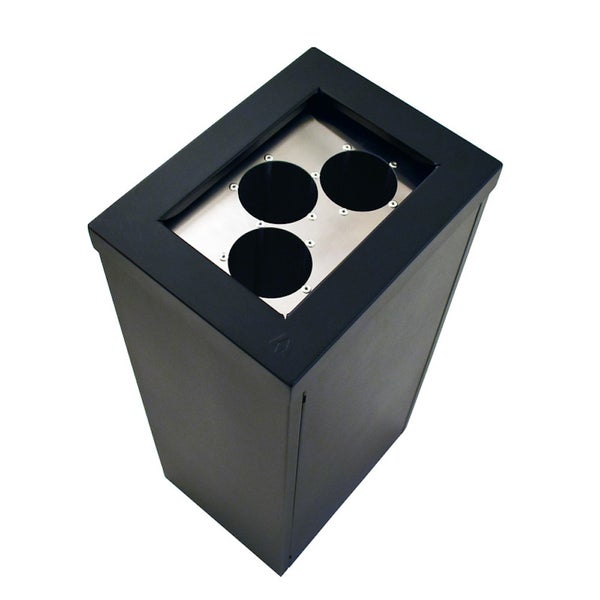 PROREGAL Wertstoffsammler Recycloflex 60 Liter HxBxT 70,5 x 26,3 x 34,3 cm AlumInium Schwarz
