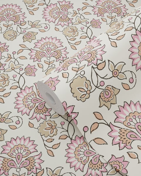 Tapetenrolle mit floralem Muster