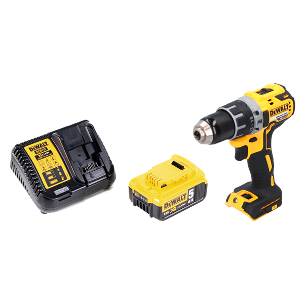 DeWALT Akku-Bohrschrauber Set inklusive 18 Volt Lithium-Ionen Akku und Ladegerät.