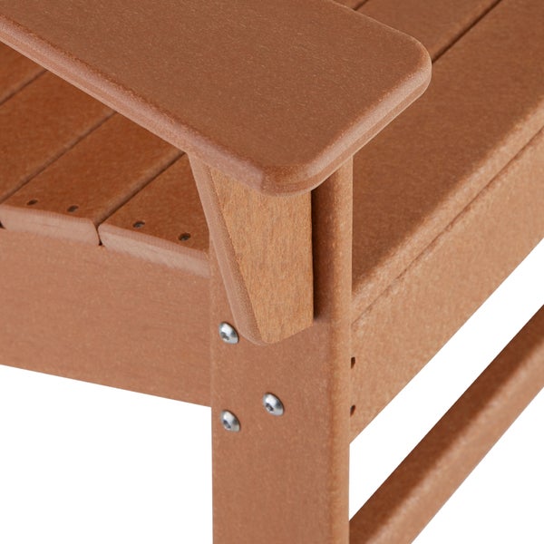 Gartenstuhl Joan mit Tisch Dylan tectake  im Adirondack-Stil Tisch mit Lamellenmuster