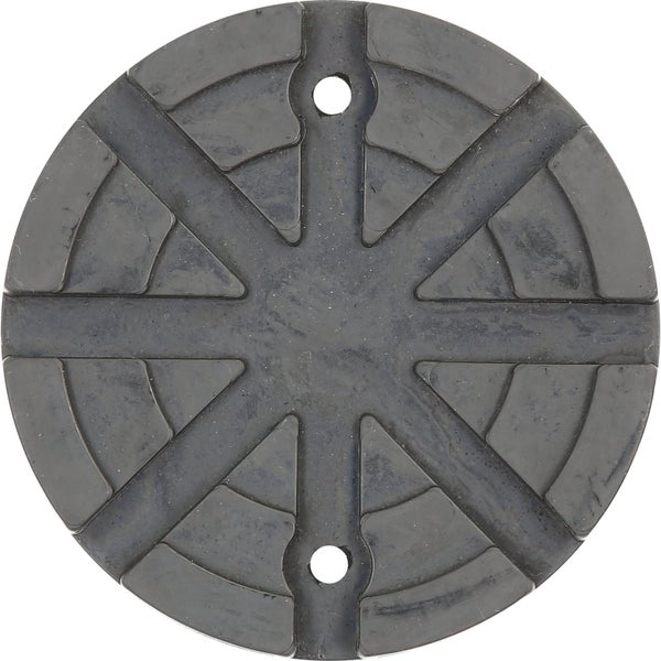 Runde, schwarze Gerätefüße mit strukturierter Oberfläche