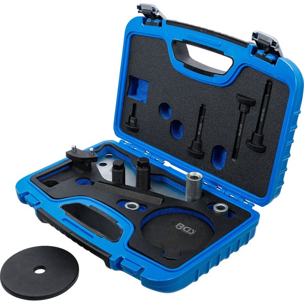 BGS Werkzeugsatz zur Arretierung in einem blauen Werkzeugkoffer
