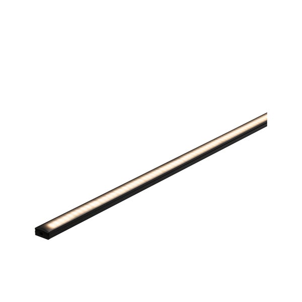 LED Strip Profil Base Schwarzer Diffusor 2m Schwarz