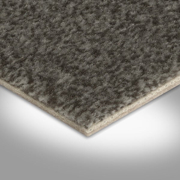 Teppichboden Meterware in Anthrazit Veloursteppich Auslegware in Dunkelgrau mit Textilvlies Rücken 400 cm Breite (Meterware)