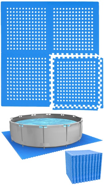 eyepower Poolunterlage für 366 cm Pool - 52 EVA Matten - 1cm Unterlegmatten Set - Outdoor Unterlage