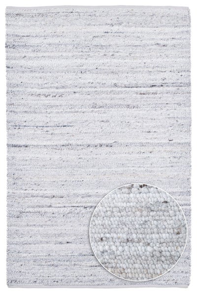 Wendbarer Handwebteppich Malli hellgrau 70x140 cm