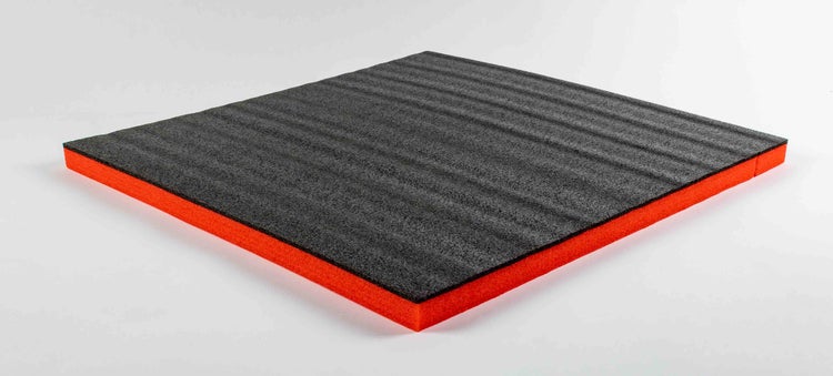 TYGR-Multilayer Schaumstoff rot 600x600x30 |DIY-Werkzeugeinlage für Werkzeug, Kamera & Co