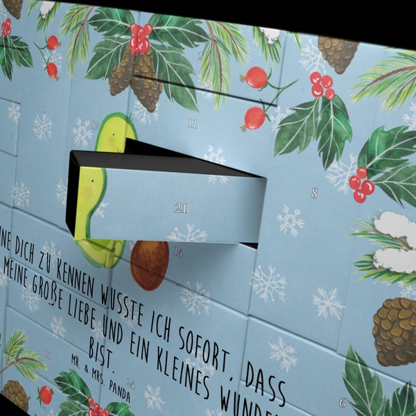 Mr. & Mrs. Panda Befüllbarer Adventskalender Avocado Kern rollt - Blau Pastell