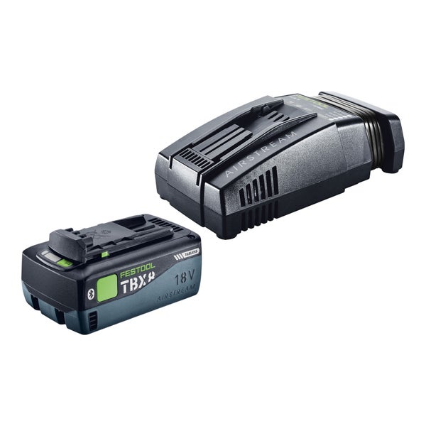 Festool 18 Volt Akkupack TBX 8 Airstream und Airstream Schnellladegerät.