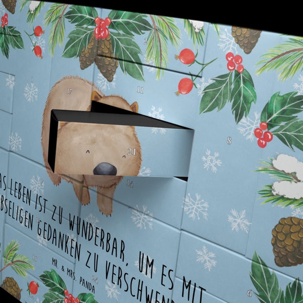Mr. & Mrs. Panda Befüllbarer Adventskalender Wombat - Blau Pastell