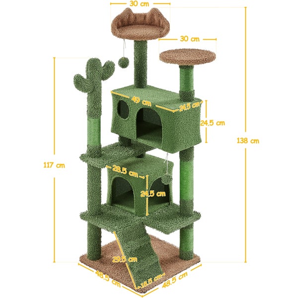 Katzenbaum mit Liegeflächen, Höhlen und Kratzstämmen