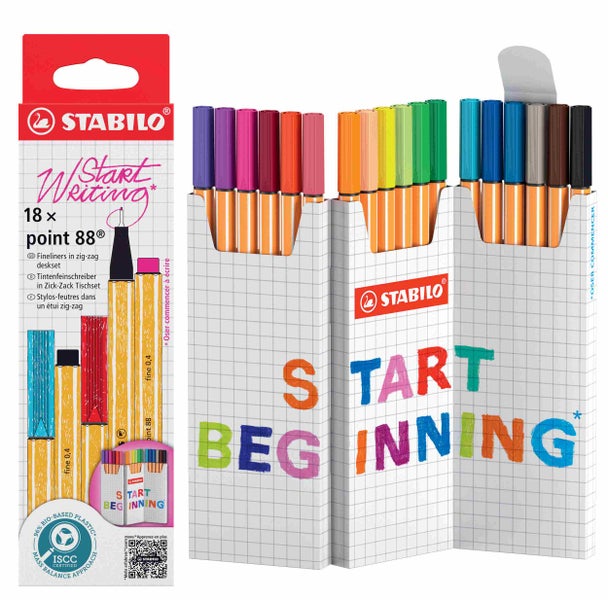 Stabilo Point 88 Fineliner Set mit 18 Stiften