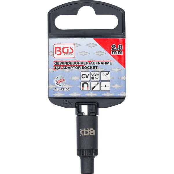 BGS Gewindebohrer-Aufnahme-Steckschlüssel-Einsatz 6,3 mm (1/4) 2,8 mm - 72100