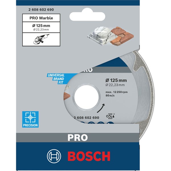 Bosch PRO Marble Diamanttrennscheibe 125 x 22,23 mm - 2608602690